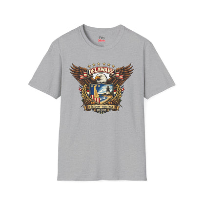 Delaware American Eagle Unisex Softstyle T Shirt State Pride Graphic Tee Collections FS03