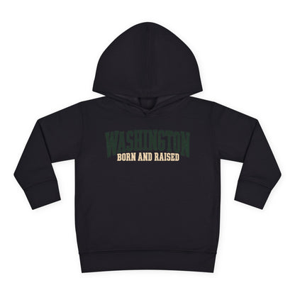 Washington Born and Raised Pacific Northwest Heritage Unisex Toddler Pullover Fleece Hoodie