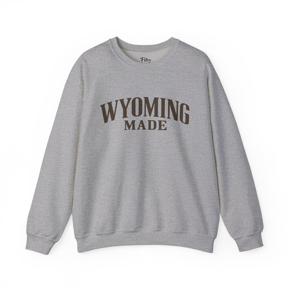 Wyoming Made Unisex Crewneck Sweatshirt State Name Graphic
