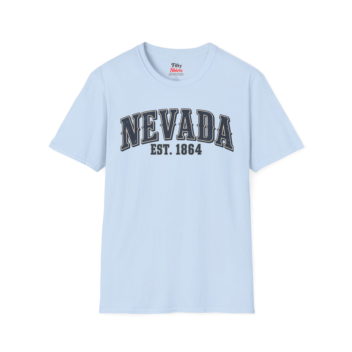 Nevada Est 1864 Unisex Softstyle T Shirt State Name Graphic Tee