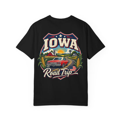 Iowa Road Trip Unisex Comfort Color 1717 Streetwear Graphic Tee