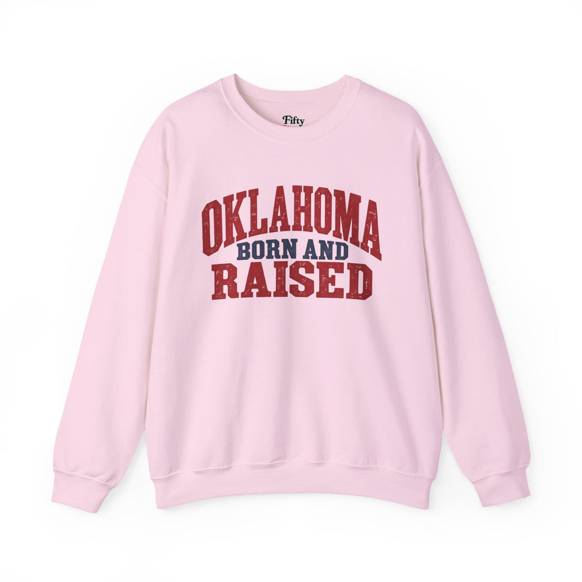 Oklahoma Born and Raised Vintage Americana Unisex Sweatshirt Graphic