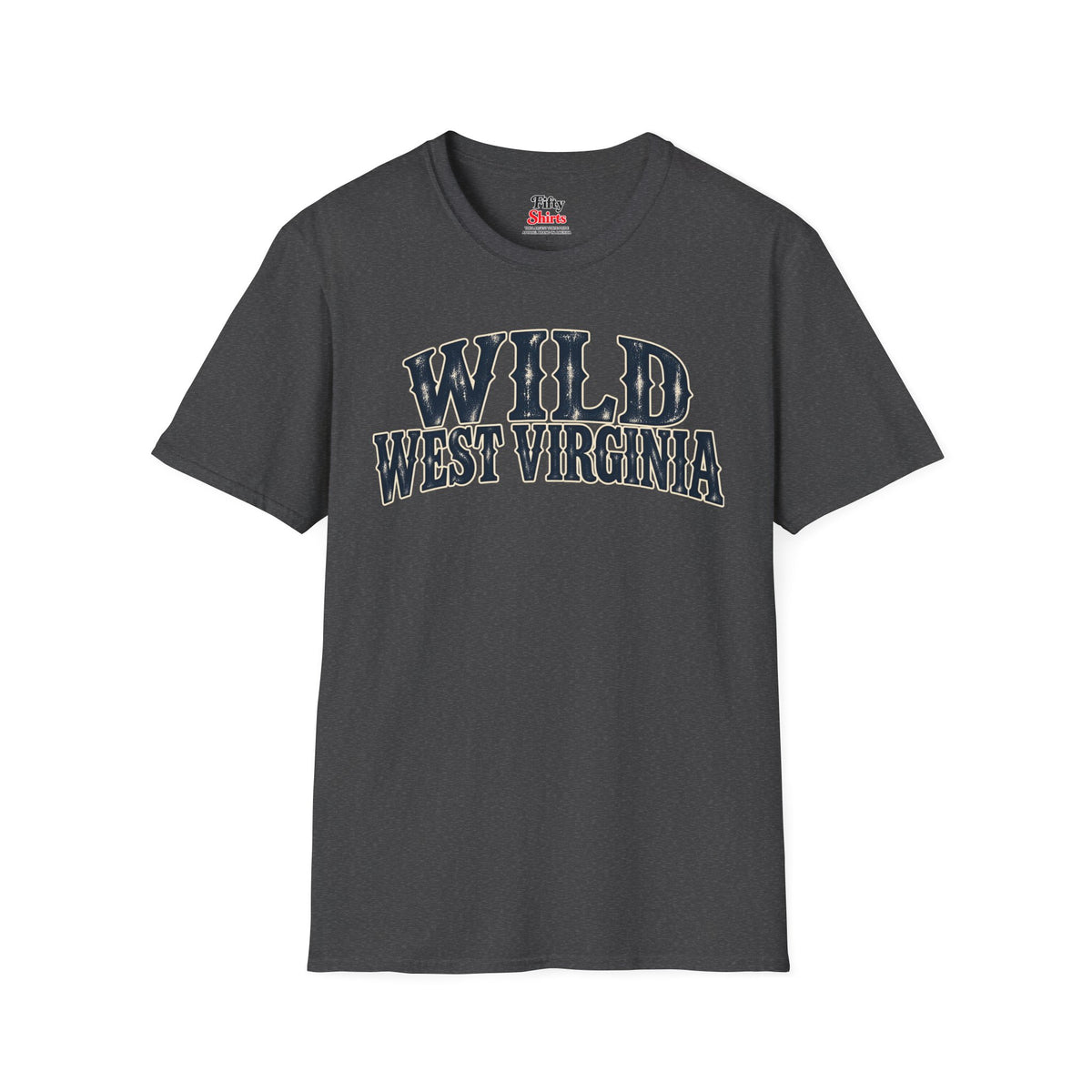 Wild West Virginia Unisex Softstyle T Shirt State Name Graphic Tee
