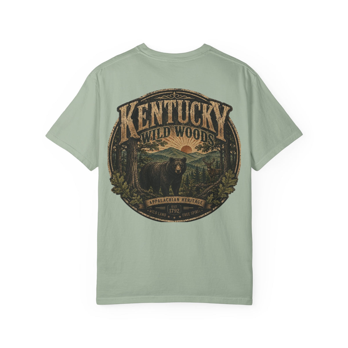 Kentucky Wild Woods Unisex Comfort Color 1717 Streetwear Graphic Tee