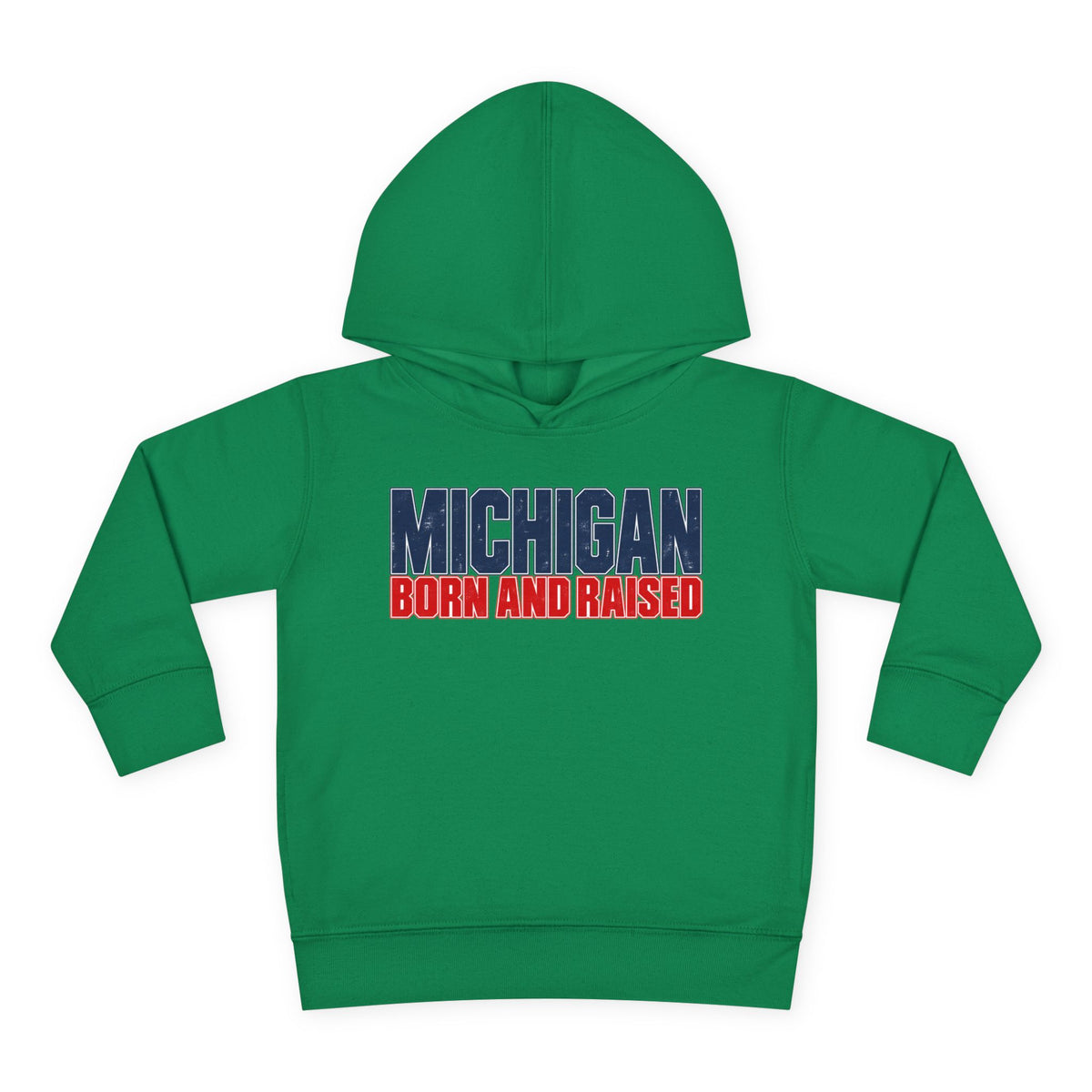 Michigan Born and Raised Modern Streetwear Unisex Toddler Pullover Fleece Hoodie
