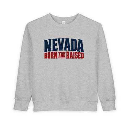 Nevada Born and Raised Modern Streetwear Unisex Toddler Sweatshirt