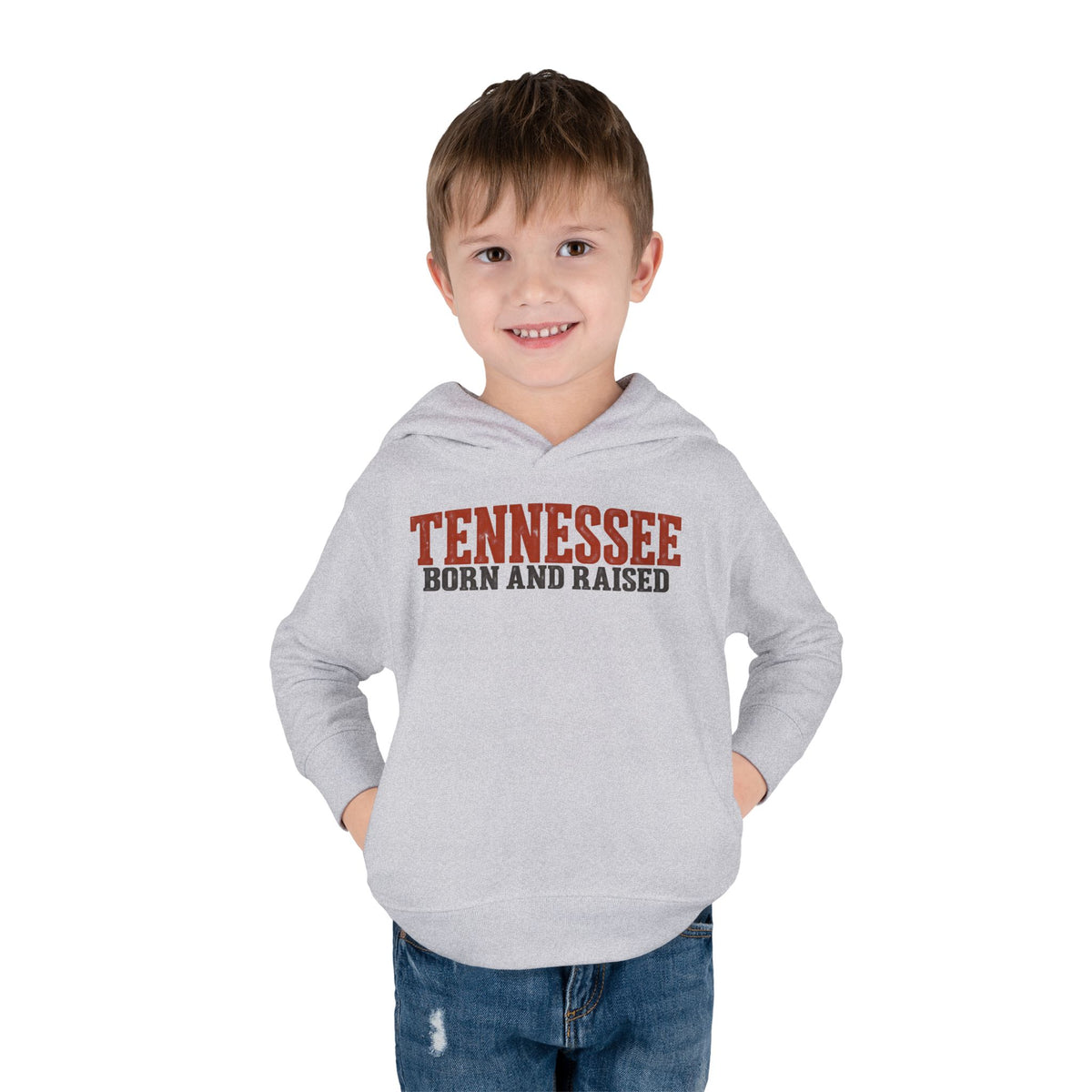 Tennessee Born and Raised Vintage Country Style Unisex Toddler Pullover Fleece Hoodie