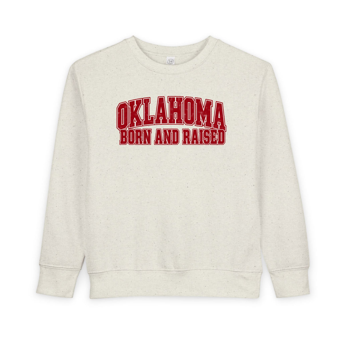 Oklahoma Born and Raised Vintage Collegiate Unisex Toddler Sweatshirt
