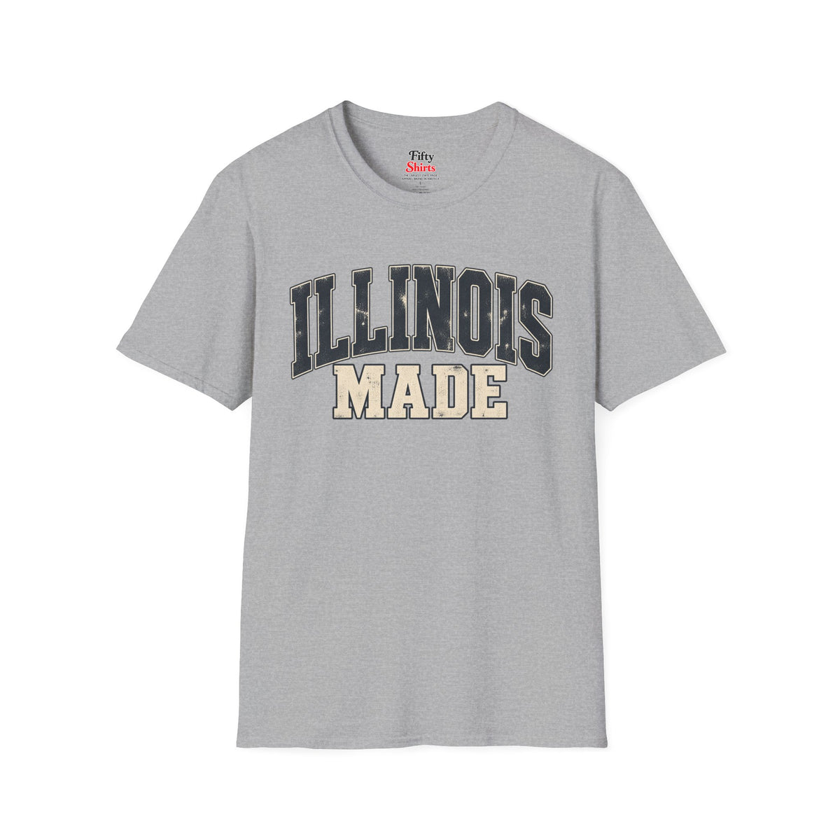 Illinois Made Unisex Softstyle T Shirt State Name Graphic Tee