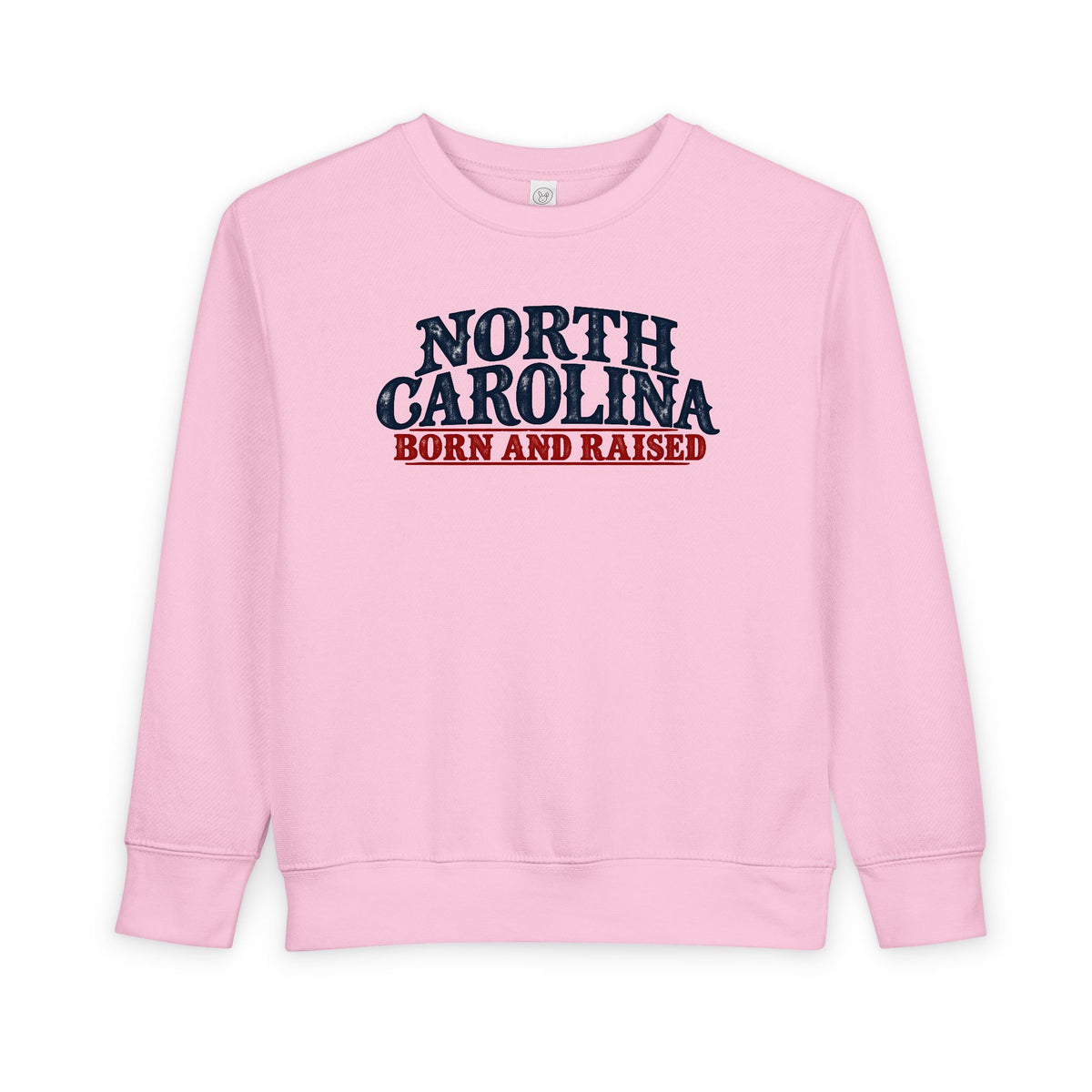 North Carolina Born and Raised Southern Heritage Unisex Toddler Sweatshirt