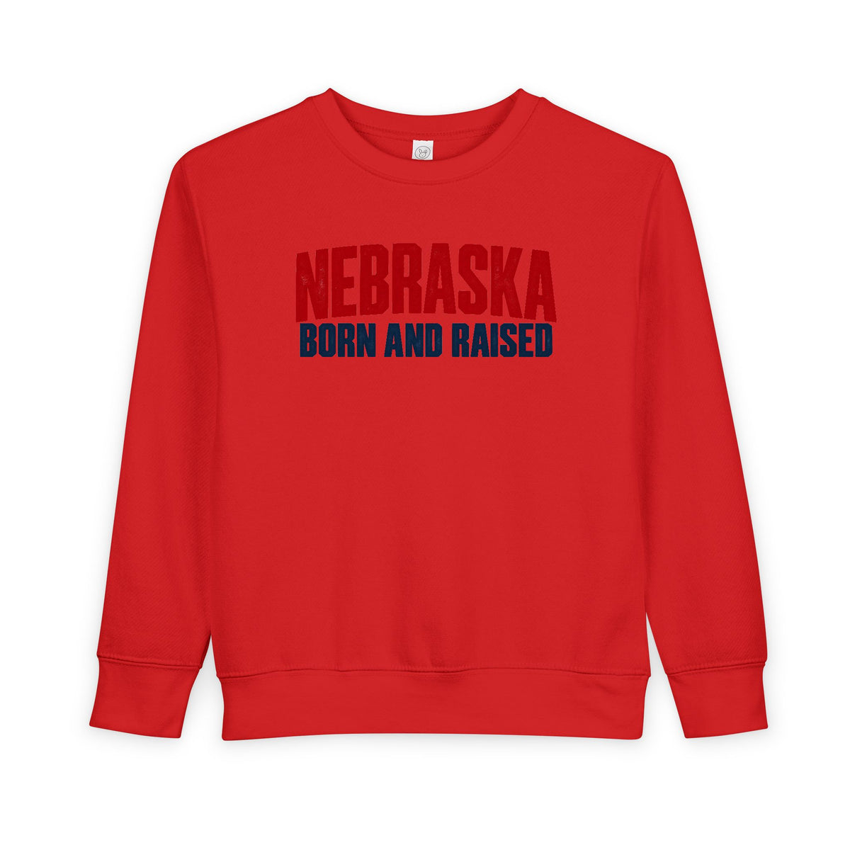 Nebraska Born and Raised Minimal Heritage Unisex Toddler Sweatshirt Graphic