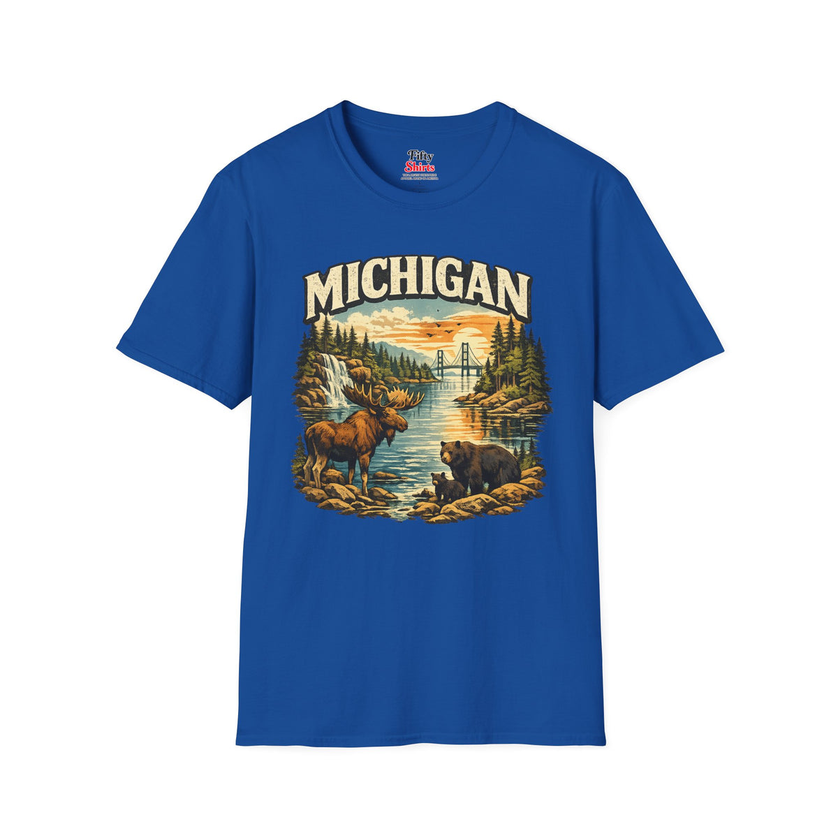 Michigan Wildlife Unisex Softstyle T Shirt State Pride Graphic Tee Collections FS03