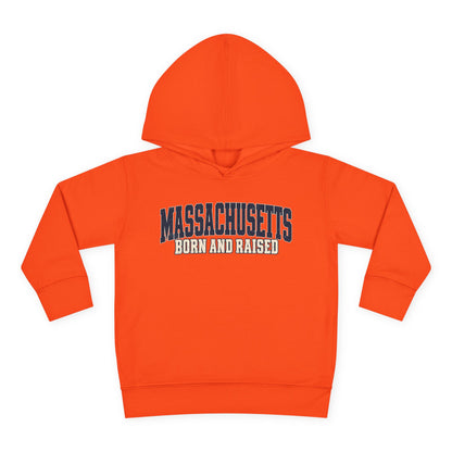 Massachusetts Born and Raised Rugged Heritage Unisex Toddler Pullover Fleece Hoodie