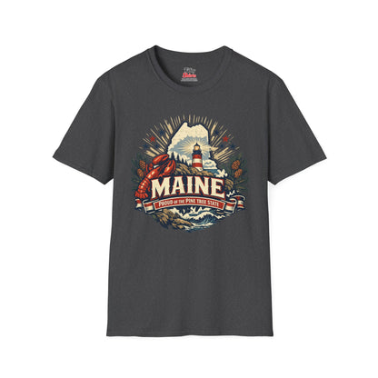 Maine State Pride Unisex Softstyle T Shirt State Pride Graphic Tee Collections FS03