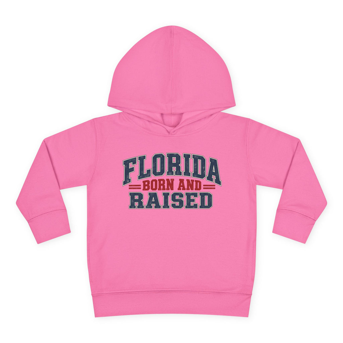 Florida Born and Raised Rustic Americana Unisex Toddler Pullover Fleece Hoodie