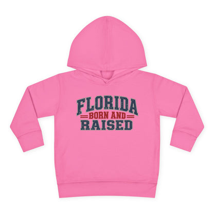 Florida Born and Raised Rustic Americana Unisex Toddler Pullover Fleece Hoodie