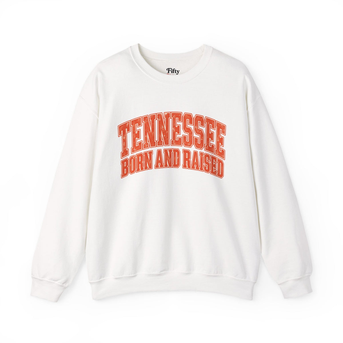Tennessee Born and Raised Southern Collegiate Unisex Sweatshirt Graphic
