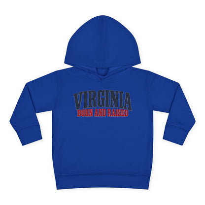 Virginia Born and Raised Premium Heritage Unisex Toddler Pullover Fleece Hoodie