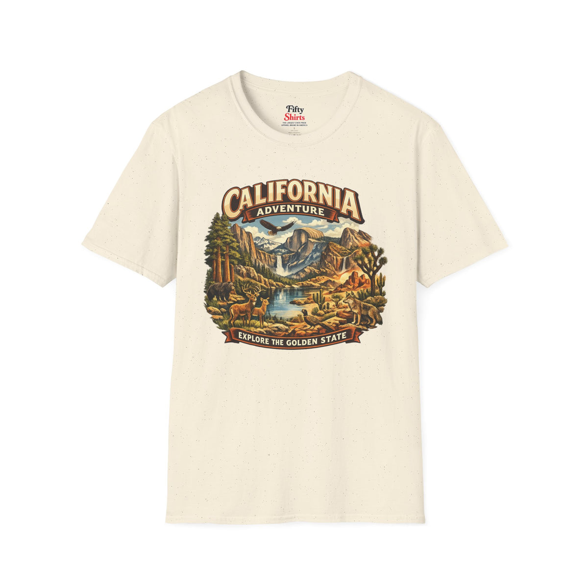 California adventure in Yosemite Unisex Softstyle T Shirt State Pride Graphic Tee Collections FS03