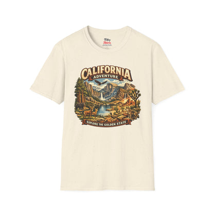 California adventure in Yosemite Unisex Softstyle T Shirt State Pride Graphic Tee Collections FS03