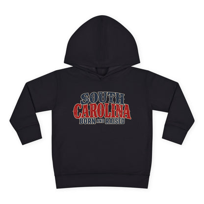 South Carolina Born and Raised Classic Southern Souvenir Unisex Toddler Pullover Fleece Hoodie