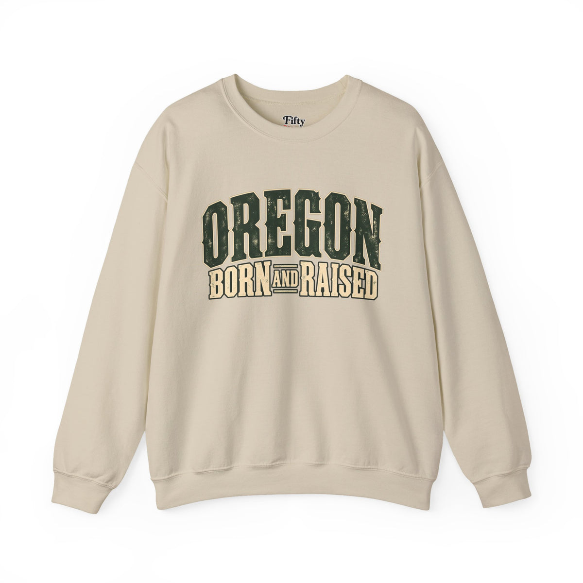 Oregon Born and Raised Vintage PNW Heritage Unisex Sweatshirt Graphic