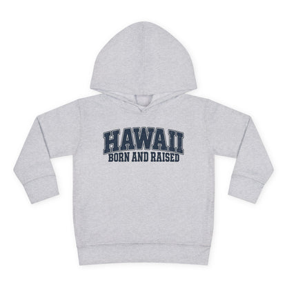 Hawaii Born and Raised Vintage Athletic Unisex Toddler Pullover Fleece Hoodie