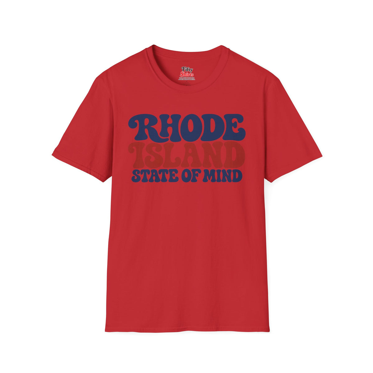 Rhode Island State of Mind Unisex Softstyle T Shirt State Name Graphic Tee