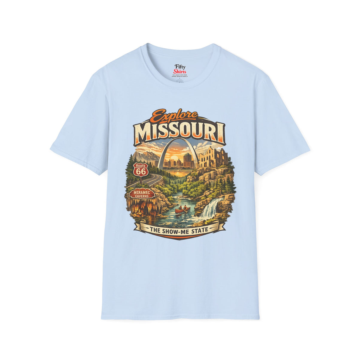 Explore Missouri Unisex Softstyle T Shirt State Pride Graphic Tee Collections FS03
