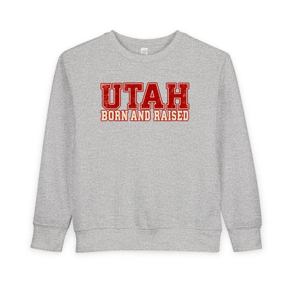 Utah Born and Raised Vintage Athletic Unisex Toddler Sweatshirt
