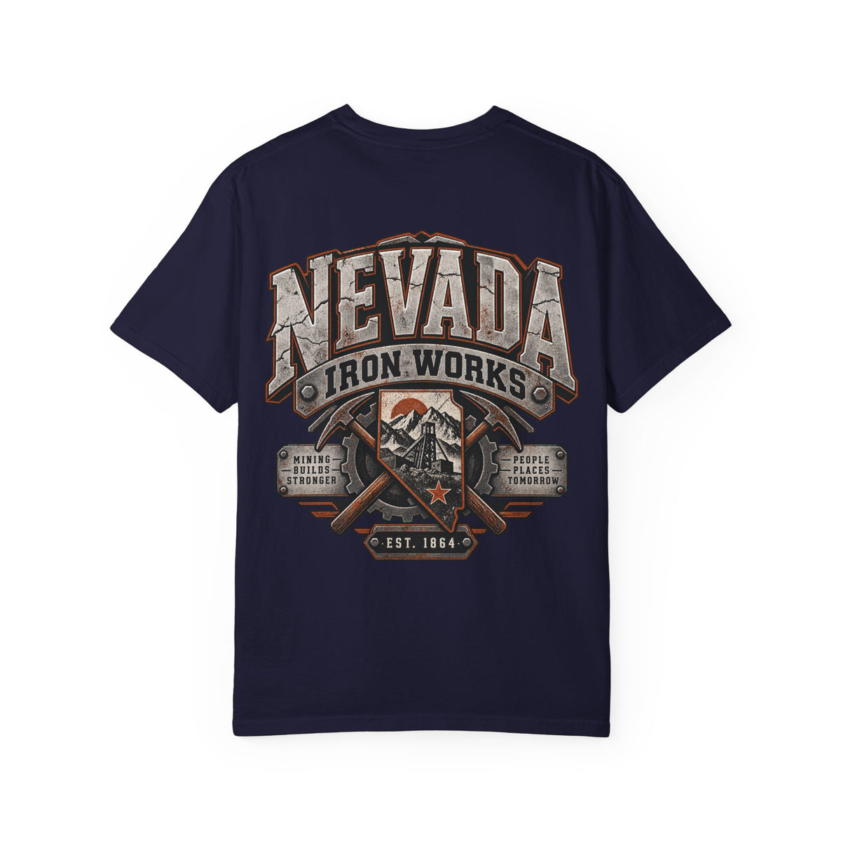 Nevada Iron Works Unisex Comfort Color 1717 Streetwear Graphic Tee