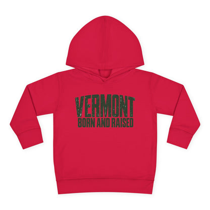 Vermont Born and Raised Modern New England Streetwear Unisex Toddler Pullover Fleece Hoodie