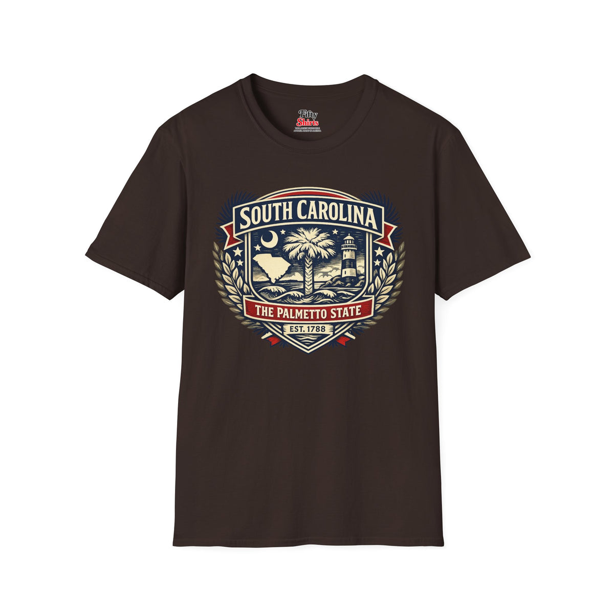 South Carolina Heritage Badge Unisex Softstyle T Shirt State Pride Graphic Tee Collections FS03
