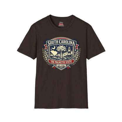 South Carolina Heritage Badge Unisex Softstyle T Shirt State Pride Graphic Tee Collections FS03