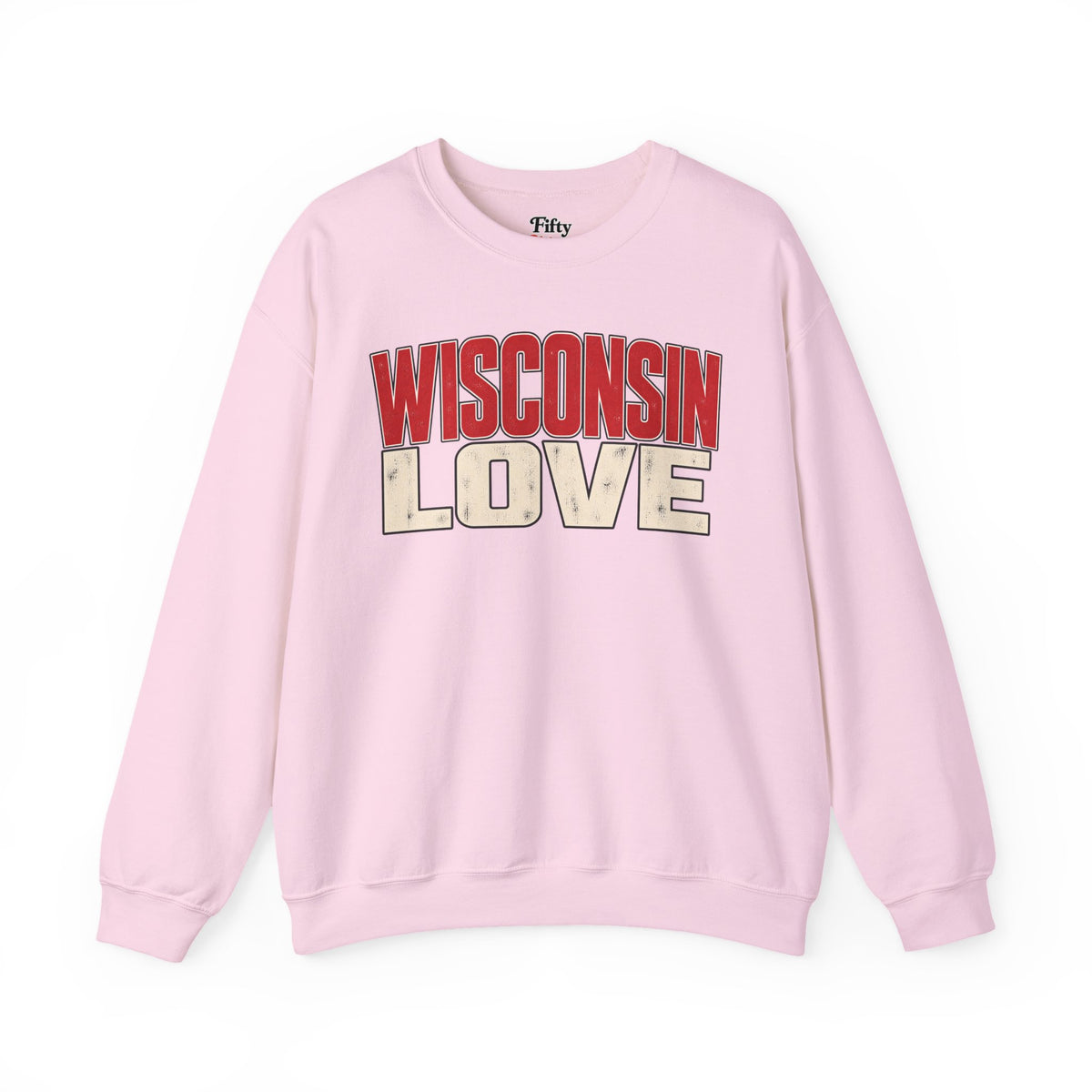 Wisconsin Love Unisex Crewneck Sweatshirt State Name Graphic
