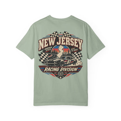 New Jersey Racing Division Unisex Comfort Color 1717 Streetwear Graphic Tee
