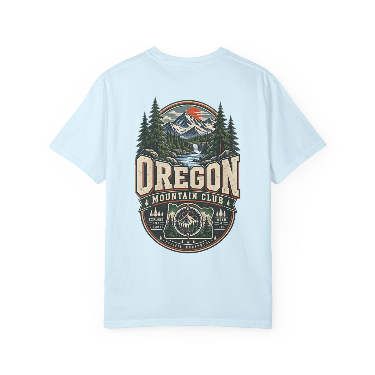 Oregon Mountain Club Unisex Comfort Color 1717 Streetwear Graphic Tee