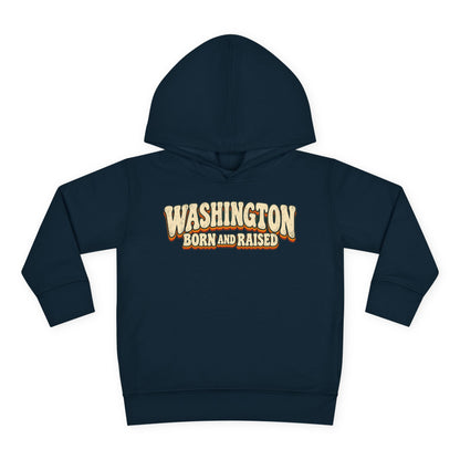 Washington Born and Raised Vintage 1970s Unisex Toddler Pullover Fleece Hoodie