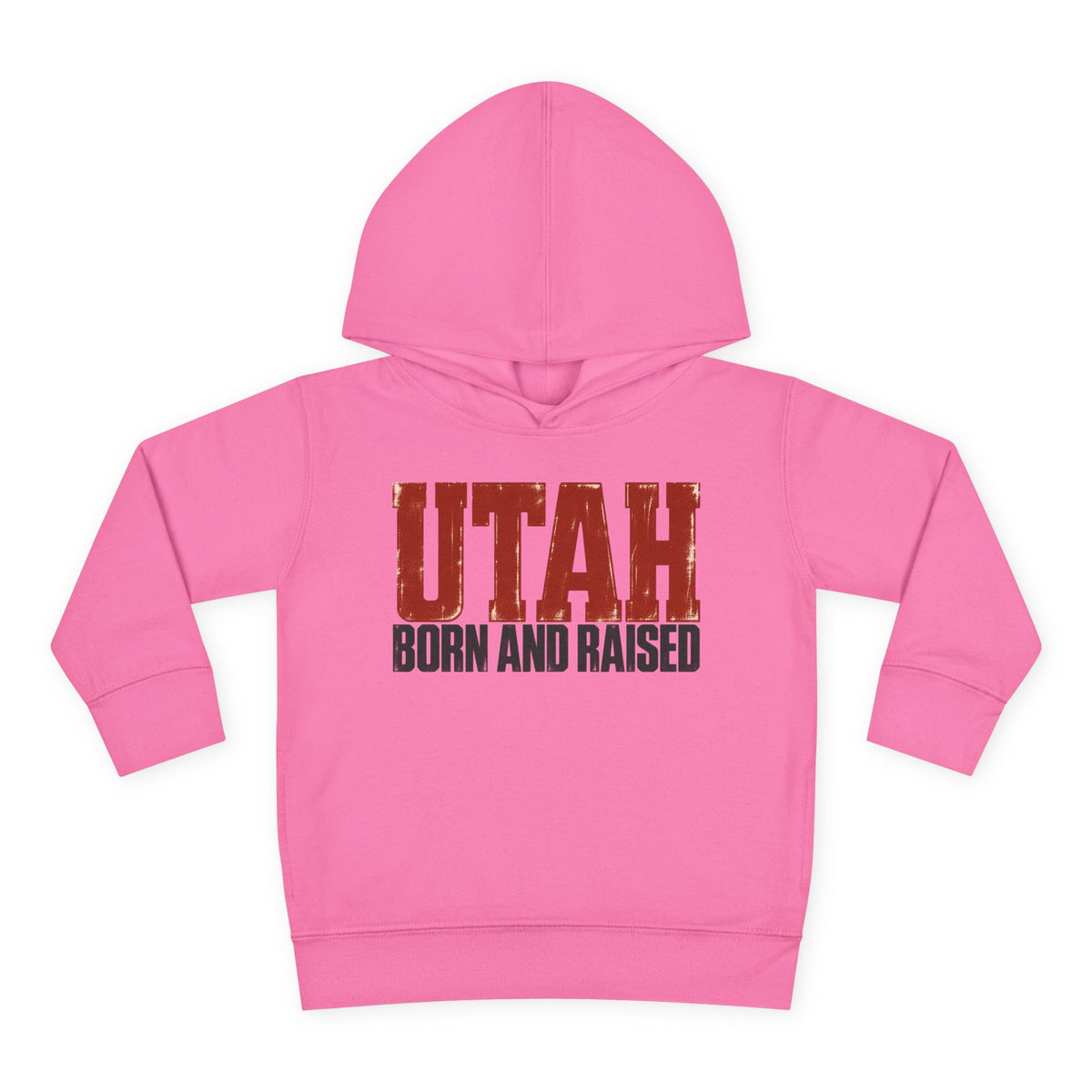 Utah Born and Raised Modern Western Streetwear Unisex Toddler Pullover Fleece Hoodie