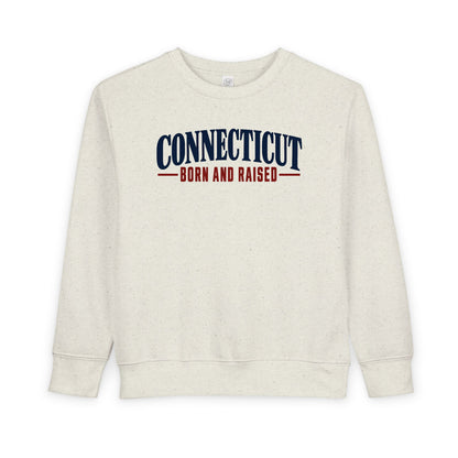 Connecticut Born and Raised Classic New England Unisex Toddler Sweatshirt