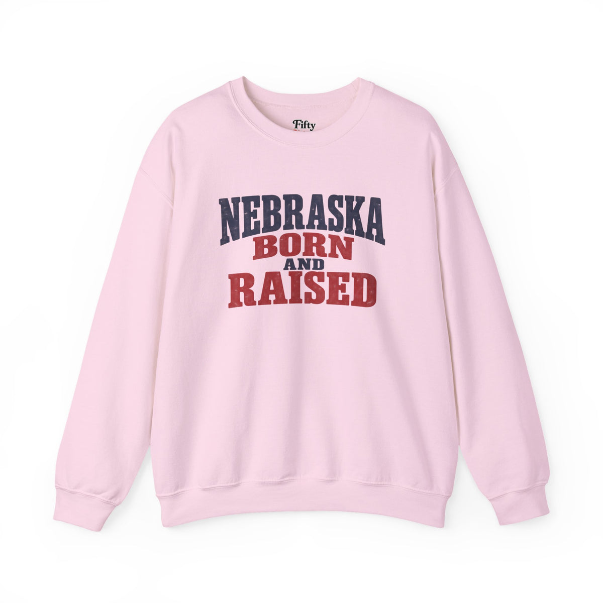 Nebraska Born and Raised Vintage Americana Unisex Sweatshirt Graphic