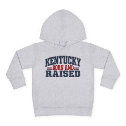 Kentucky Born and Raised Southern Heritage Unisex Toddler Pullover Fleece Hoodie
