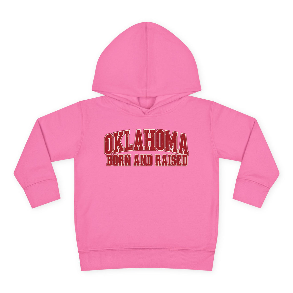 Oklahoma Born and Raised Vintage Collegiate Unisex Toddler Pullover Fleece Hoodie