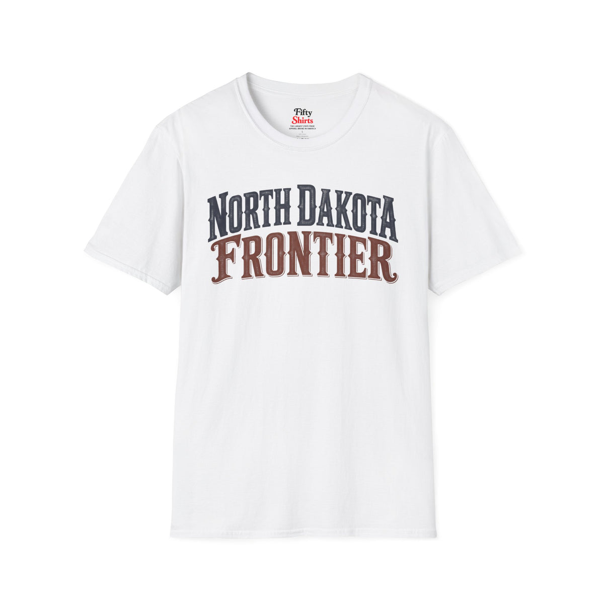 North Dakota Frontier Unisex Softstyle T Shirt State Name Graphic Tee