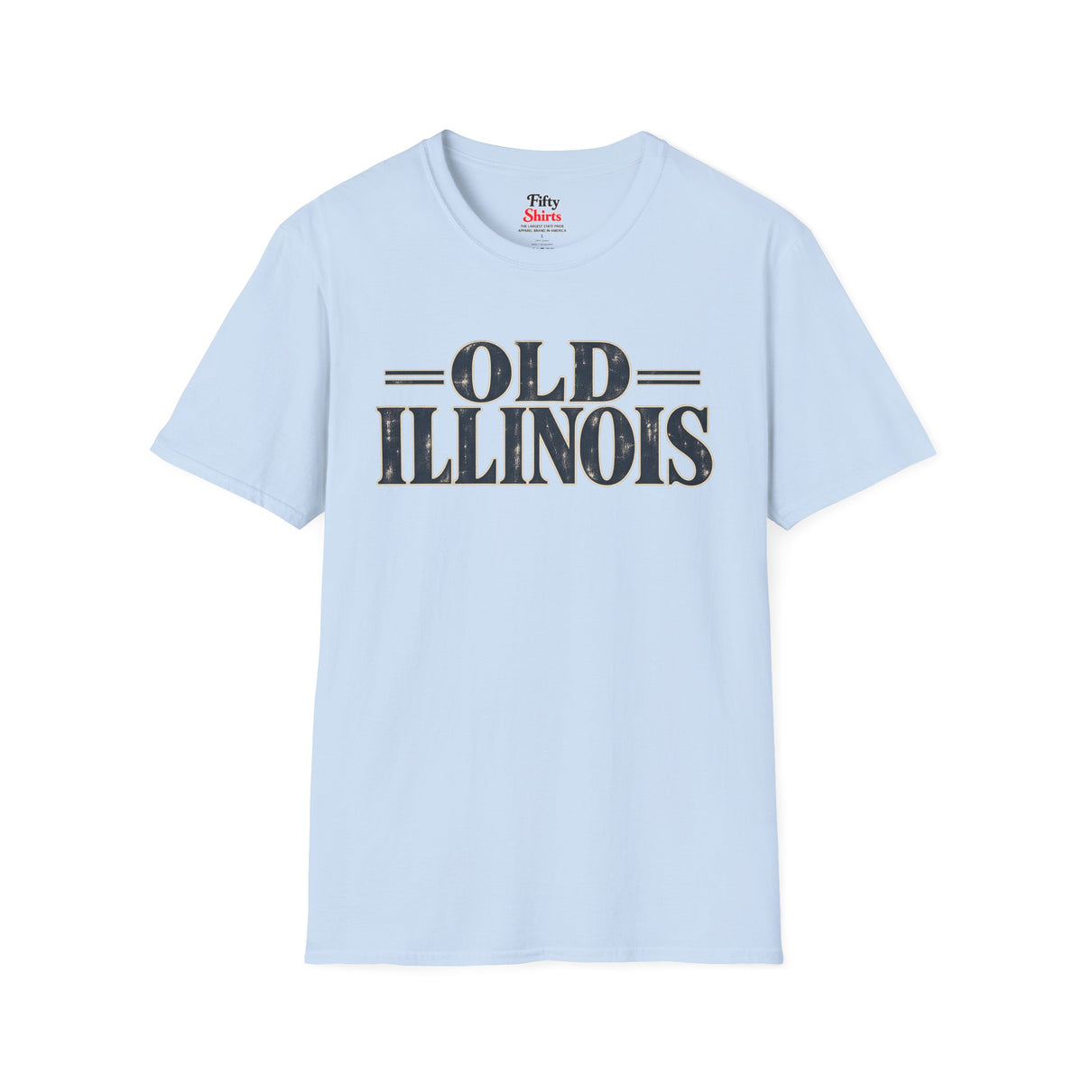 Old Illinois Unisex Softstyle T Shirt State Name Graphic Tee