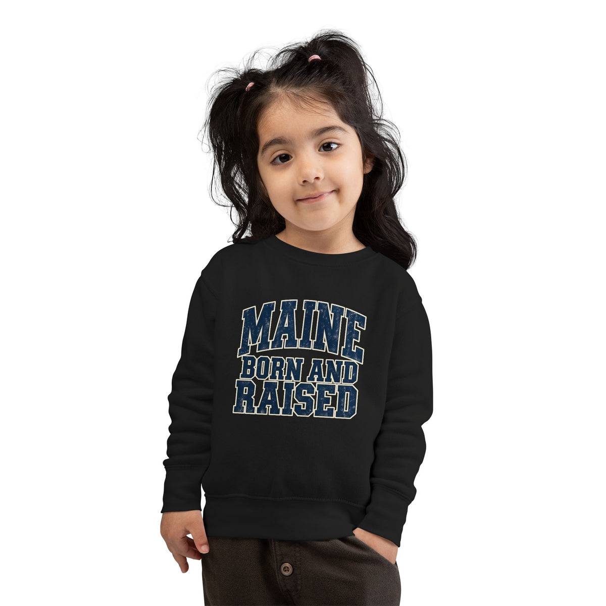 Maine Born and Raised Bold Athletic Unisex Toddler Sweatshirt