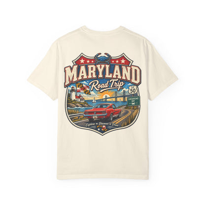 Maryland Road Trip Unisex Comfort Color 1717 Streetwear Graphic Tee