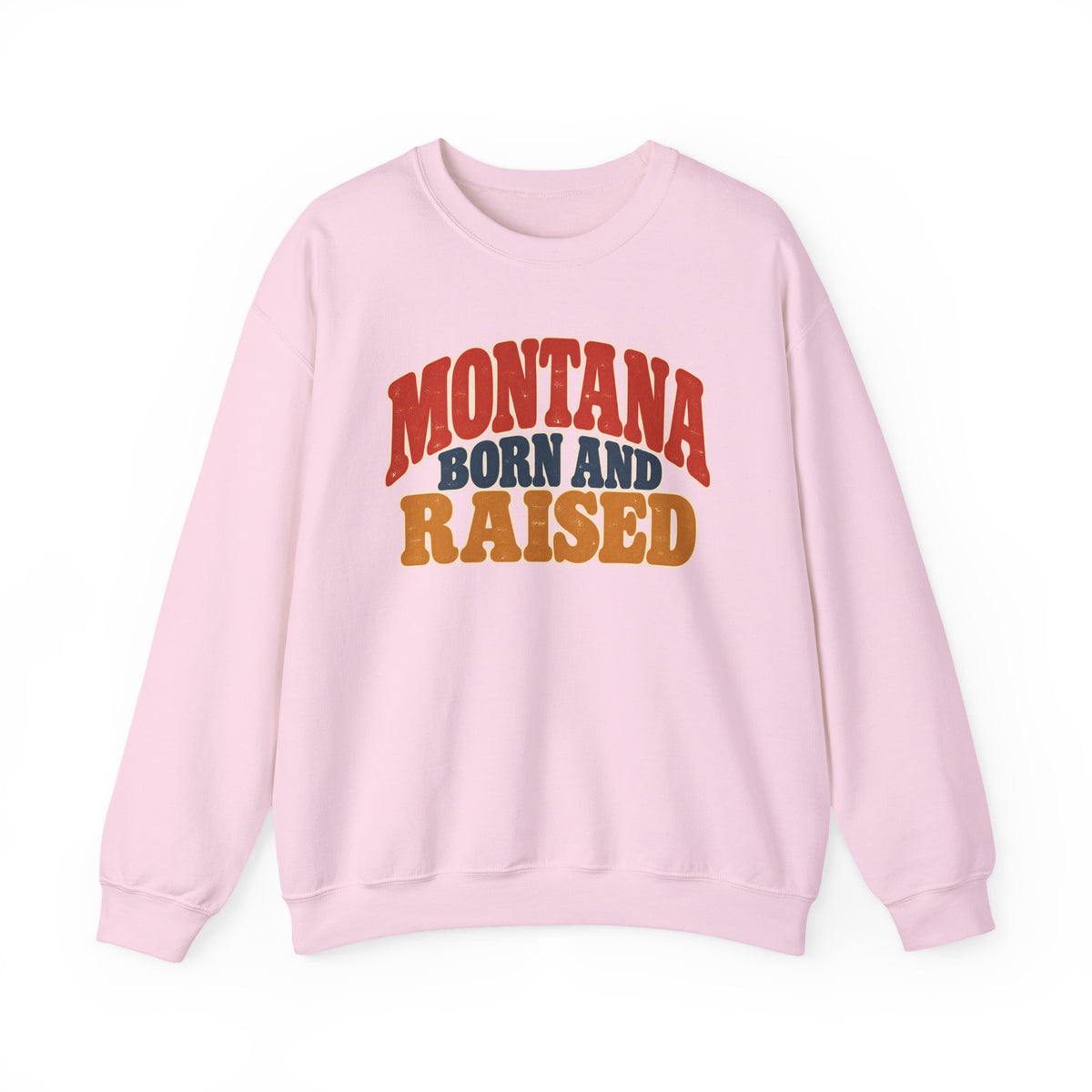 Montana Born and Raised Retro 1970s Unisex Sweatshirt Graphic