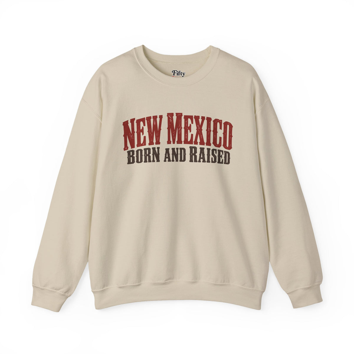 New Mexico Born and Raised Western Ranch Style Unisex Sweatshirt Graphic