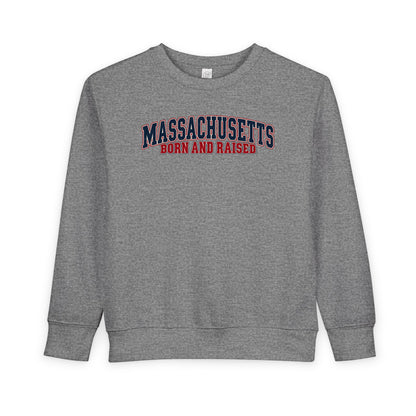 Massachusetts Born and Raised Classic Heritage Unisex Toddler Sweatshirt